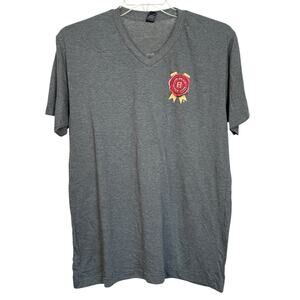 Jim Beam Large V Neck Signature Short Sleeve Tee Shirt‎ Kentucky Bourbon Whiskey